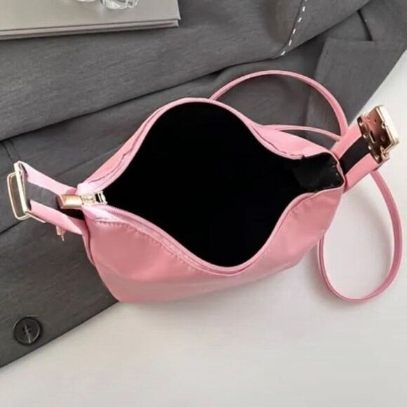 NWT Steve Madden Pink Crossbody Satchel Bag with Detachable Adjustable Strap - Picture 9 of 12